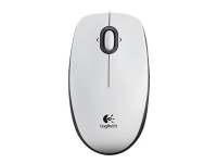 Logitech B100 - Mus - høyre- og venstrehåndet - optisk - 3 knapper - kablet - USB - hvit