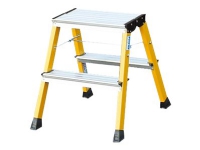 Krause Rolly - Trinnstige - 2 trinn - 2 seksjoner - arbeidshøyde: 2.45 m - aluminium