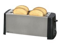 Bilde av Obh Nordica Design Inox 4 Toaster - Brødrister - Elektrisk - 4 Skive - Rustfritt Stål / Svart
