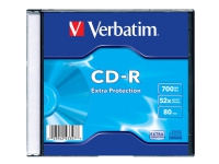 Verbatim DataLife - CD-R - 700 MB (80 min) 52x - CD-eske PC-Komponenter - Harddisk og lagring - Lagringsmedium