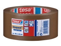 Pakketape Tesa 4100, PVC, 50 mm x 66 m, brun, pakke med 6 ruller Papir & Emballasje - Emballasjeteip - Emballasjeteip
