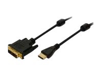 LogiLink - Adapterkabel - HDMI hunn til DVI-D hann - 5 m - dobbel skjermet - svart PC tilbehør - Kabler og adaptere - Videokabler og adaptere