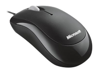Microsoft Basic Optical Mouse - Mus - høyre- og venstrehåndet - optisk - 3 knapper - kablet - USB - svart