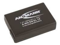 ANSMANN A-Nik EN EL 14 - Batteri - Li-Ion - 1000 mAh - for Nikon D3200, D5100, D5200, D5300, D5500, D5600, Df Coolpix P7000, P7100, P7700, P7800 Foto og video - Foto- og videotilbehør - Batteri og ladere