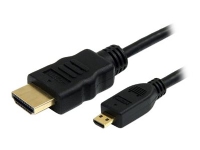 SAVIO CL-39 - HDMI-kabel med Ethernet - 19 pin micro HDMI Type D hann til HDMI hann - 1 m - skjermet - svart - 4K-støtte PC tilbehør - Kabler og adaptere - Videokabler og adaptere