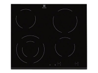 Electrolux EHF6241FOK - Keramisk komfyrtopp - 4 plater - Nisje - bredde: 56 cm - dybde: 49 cm - med avfasete sider - svart