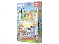 Educa sæt med 2 træpuslespil - 50 brikker - Bluey motiver