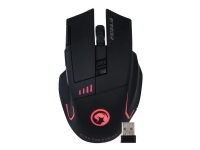 Marvo Scorpion M720W - Mus - ergonomisk - optisk - 8 knapper - trådløs - USB trådløs mottaker