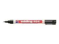 Marker Edding 404 sort 0.75 mm permanent - for glas, metal, plastik (stk.) Skriveredskaper - Markør - Permanenttusj