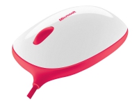 Microsoft Express Mouse - Mus - høyre- og venstrehåndet - optisk - 3 knapper - kablet - USB - hvit, rød PC & Nettbrett - PC tilbehør - Mus
