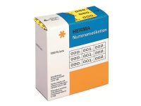 HERMA - Svart, gul - 10 x 22 mm 3000 etikett(er) (1000 ark x 3) dispenserboks - selvklebende nummeretiketter Papir & Emballasje - Etiketter - Manuel farget