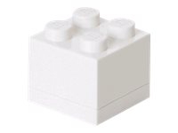 LEGO Mini Box 4 - Matoppbevaringsbeholder - terning - hvit Kjøkkenutstyr - lunsj - Matboks