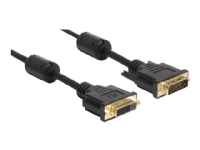 Delock - DVI-kabel - DVI-D (hunn) til DVI-D (hann) - 3 m - svart PC tilbehør - Kabler og adaptere - Videokabler og adaptere