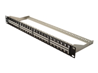 DIGITUS Professional DN-91424 - Koblingspanel - CAT 6a - STP - svart, RAL 9005 - 1U - 19 - 48 porter PC tilbehør - Nettverk - Patch panel