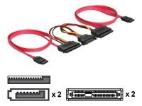 Delock SATA All-in-One cable - SATA-kabel - Serial ATA 150/300 - SATA, SATA-strøm til SATA-kombo (hunn) - 50 cm PC tilbehør - Kabler og adaptere - Datakabler