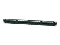DIGITUS Professional DN-91616U - Patch-panel - CAT 6 - UTP - RJ-45 X 16 - sort, RAL 9005 - 1U - 19