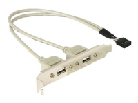 Delock - USB-panel - 10-pins USB-kontakt (hann) til USB (hunn) - 30 cm PC-Komponenter - Skap og tilbehør - Tilbehør