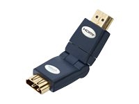 in-akustik Premium HDMI Angle Adapter 360 - HDMI-adapter - HDMI hann til HDMI hunn - svart - 180°-dreiekontakt PC tilbehør - Kabler og adaptere - Adaptere