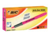 Bilde av Highlighter Bic Brite Liner Grip 811934 Pink (stk.)