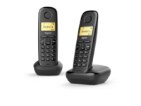 Gigaset A170 Duo, Analog/DECT-telefon, Trådløst håndsett, 50 oppføringer, Ringe-ID, Sort