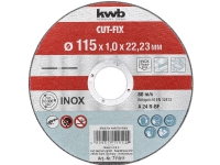 kwb 711911, Kutteskive, Metall, Rør, Rustfritt stål, 2,2 cm, 11,5 cm, Sort, 1,2 mm