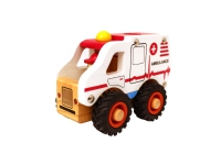 Magni Magni - Wooden ambulance with rubber wheels (2626) /Cars, trains and vehicles