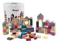 Magni - Wooden Building blocks, 100 pcs(2956) Leker - Byggeleker - Magnetisk konstruksjon