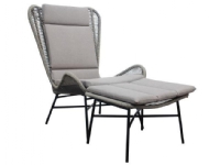 Bilde av Masterjero Outdoor Chair With Stool Grey