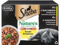 SHEBA Nature's Collection Poultry Flavors - vådfoder til katte - 8x 85 g Kjæledyr - Katt - Kattefôr