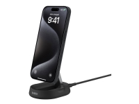 Belkin BoostCharge Pro - Trådløst ladestativ - magnetisk + AC-strømadapter - 15 watt - svart
