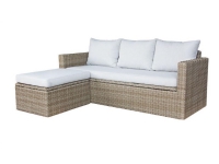 Bilde av Masterjero Outdoor Furniture Set White/hazel 3 Seat