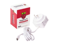 Raspberry Pi - Strømadapter - AC 115/230 V - hvit - for Raspberry Pi 4 Desktop Kit, 4 Model B, 4 Model B Starter Kit, 4 Starter Kit PC tilbehør - Ladere og batterier - Bærbar strømforsyning