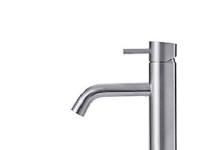 Qtoo håndvaskarmatur - børstet rustfrit stål (AISI 316). Tud: 125mm, 5L/min Rørlegger artikler - Baderommet - Håndvaskarmaturer