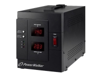 Bilde av Powerwalker Avr 3000/siv - Automatisk Spenningsregulator - Ac 230 V - 2400 Watt - 3000 Va - Utgangskontakter: 2 - Svart