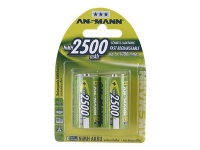 ANSMANN - Batteri 2 x C - NiMH - (oppladbart) - 2500 mAh PC tilbehør - Ladere og batterier - Diverse batterier