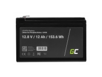 Green Cell CAV08, Lithium Iron Phosphate (LiFePO4), 12 Ah, 12,8 V, Marine/fritid, Vedlikeholdsfri, Sort