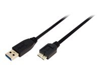 LogiLink - USB-kabel - USB Type A (han) til Micro-USB Type B (han) - USB 3.0 - 3 m Skrivere & Scannere - Tilbehør til skrivere