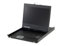 LevelOne KVM-8901 - KVM-konsoll - PS/2, USB - 19 - kan monteres i rack - 1440 x 900 - 250 cd/m² - 500:1 - VGA PC tilbehør - KVM og brytere - Switcher