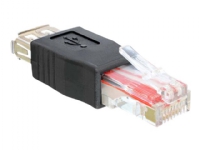 Delock - USB-adapter - RJ-45 (hann) til USB (hunn) - svart PC tilbehør - Kabler og adaptere - Adaptere
