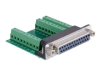 Delock - Seriell adapter - DB-25 (hunn) til 3x9-pins terminalblokk (hunn) PC tilbehør - Kabler og adaptere - Adaptere