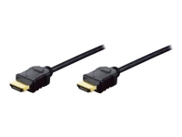 ASSMANN HDMI High Speed - HDMI-kabel med Ethernet - HDMI hann til HDMI hann - 2 m - dobbeltisolert - svart PC tilbehør - Kabler og adaptere - Skjermkabler