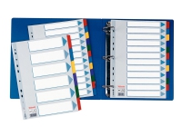 Esselte - Inndeler - 6 deler - for A4 - med fliker - hvit Arkivering - Skilleark - PP-skilleark & Registre