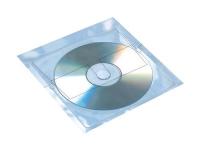 HERMA - CD-/DVD-lomme - kapacitet: 1 CD/DVD - gennemsigtig (pakke med 10)