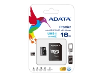 ADATA Premier UHS-I - Flashminnekort (microSDHC til SD-adapter inkludert) - 16 GB - UHS Class 1 / Class10 - microSDHC UHS-I Tele & GPS - Mobilt tilbehør - Minnekort