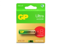 GP - Ultra Alkaline Battery, Size AA, 15AU/LR6, 1.5V, 8-pack
