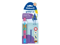 Pelikan griffix, Rosa, Fyllesystem med patron, Blå, Plast, Rustfritt stål, Venstrehendt