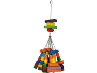 Vadigran Bird Toy wood big cubes multi color 76cm Kjæledyr - Fugl - Bure & Leker