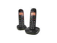 DORO PhoneEasy 100W Duo - Trådløs telefon med anrops-ID - DECT\GAP - svart + ekstra håndsett Tele & GPS - Fastnett & IP telefoner - Trådløse telefoner