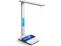 Media-Tech skrivebordslampe Bordlampe med induktiv lader og MT222 LED-display