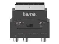 Hama Essential Line - Adapter för video / ljud - S-Video / sammansatt video / audio - SCART kontakt till RCA, 4 pin S-Video mottagare - svart - dubbelriktad